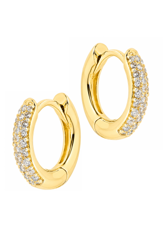 .2.3 gram ronde kleine oorringen met zirconia 2.3x12.5 mm
