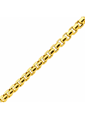 .6.5 gram zware gouden popcorn armband 19 cm x 3.4 mm