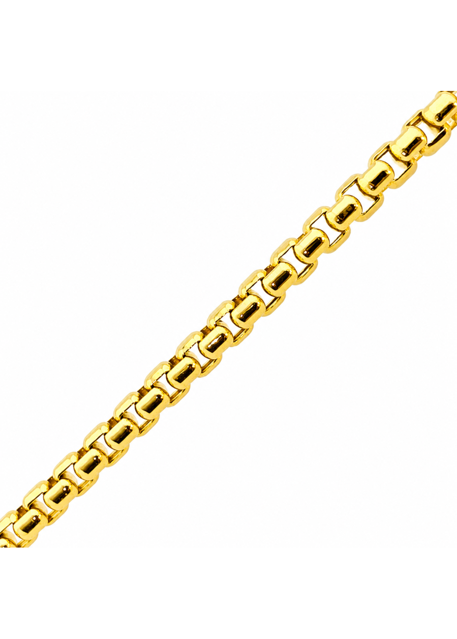 .6.5 gram zware gouden popcorn armband 19 cm x 3.4 mm