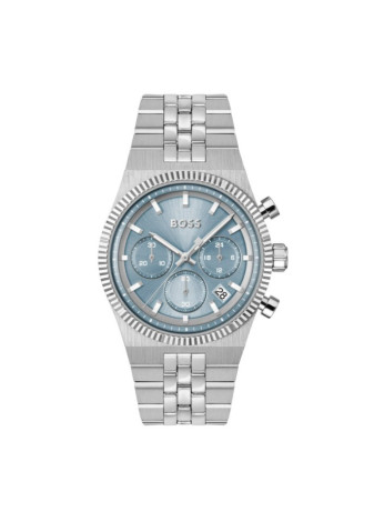 1514306 Boss herenhorloge Candor Prime 41 mm stalen band blauw chrono