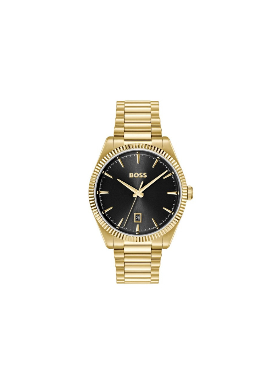 1514312 Boss herenhorloge Cheswick 40 mm doublé band zwart 5 ATM