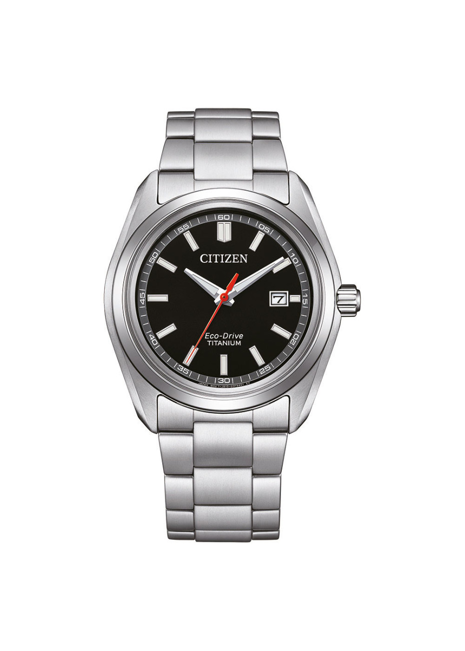 AW1900-50E Citizen simpel herenhorloge zwarte plaat Super Titanium