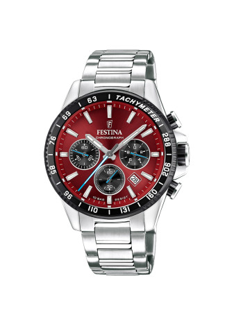 F20560-7 Sportieve chrono rood-zwart Festina
