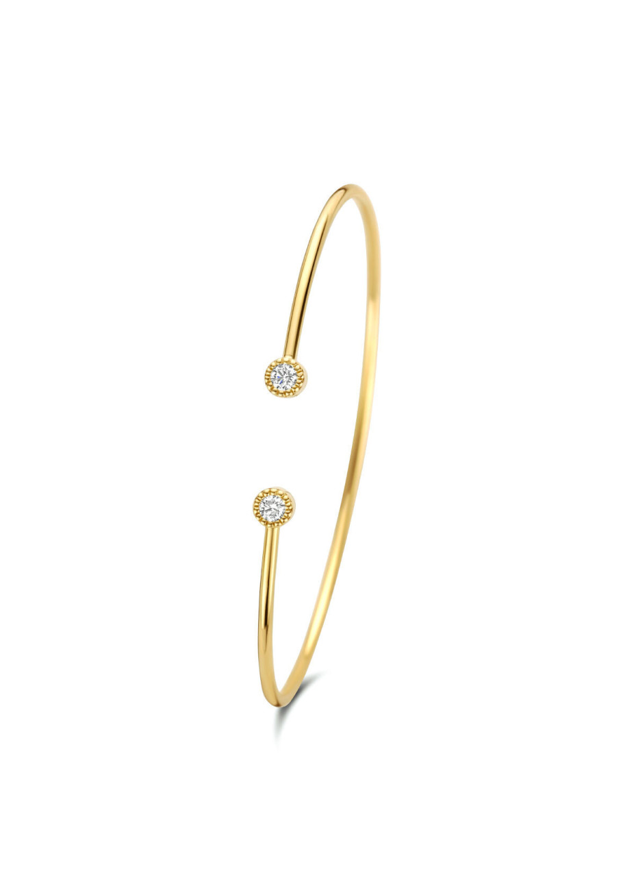 0999-019 Gouden bangle met 0.19 crt. briljant
