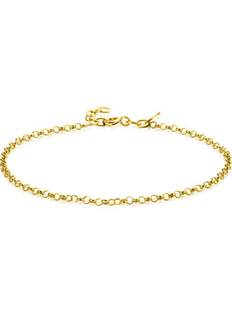 ZGA441 ZINZI Gold 14 krt gouden jasseron armband 2,2mm breed 18-20cm