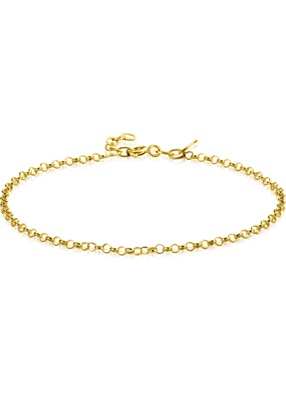 ZGA441 ZINZI Gold 14 krt gouden jasseron armband 2,2mm breed 18-20cm