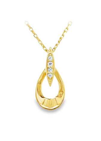 Hanger GH2515 Goud druppelvorm zirconia