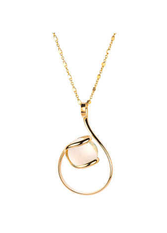 Murano S White Opal GOSNAWOCMN Andrea Marazzini verguld stalen hanger met collier