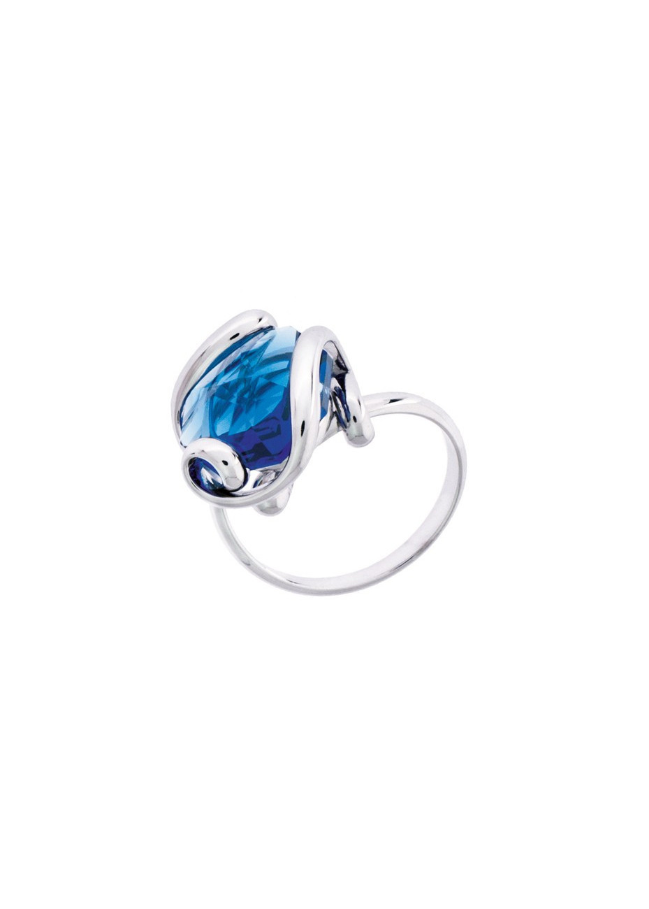 Simple Dark Blue RHSOCDBRSW Andrea Marazzini gerhodineerd stalen damesring