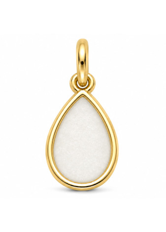 TOUAS-14 Glad Druppelvorm gouden hanger voor as in hars