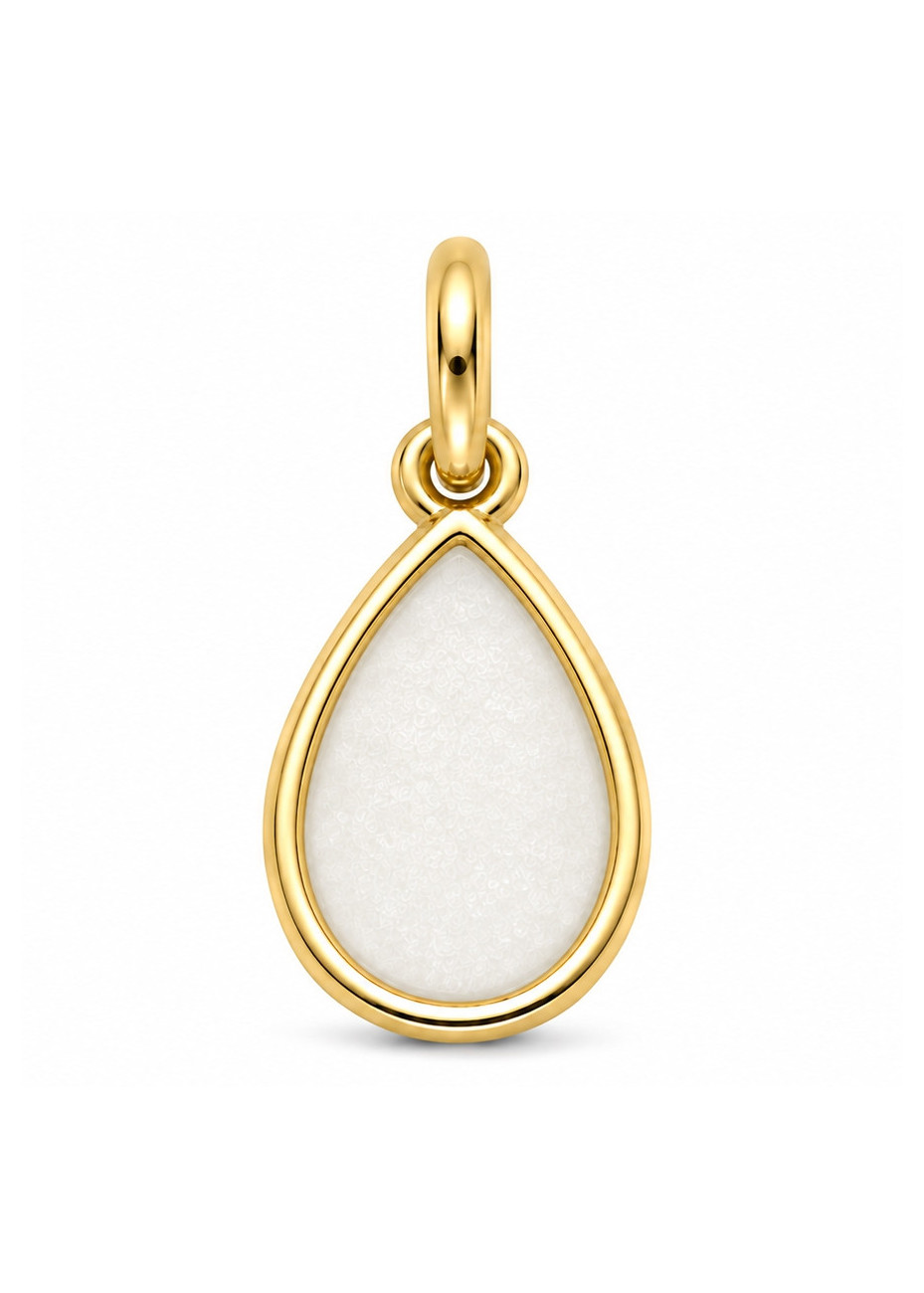 TOUAS-14 Glad Druppelvorm gouden hanger voor as in hars