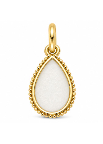 TOUAS-14 Parelrand Druppelvorm gouden hanger voor as in hars