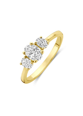 1429-080 Damesring goud met 0.80 crt. labgrown diamant 40.37006