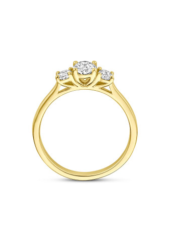 1429-080 Damesring goud met 0.80 crt. labgrown diamant 40.37006