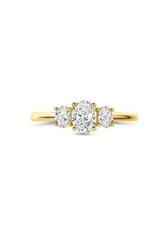 1429-080 Damesring goud met 0.80 crt. labgrown diamant 40.37006