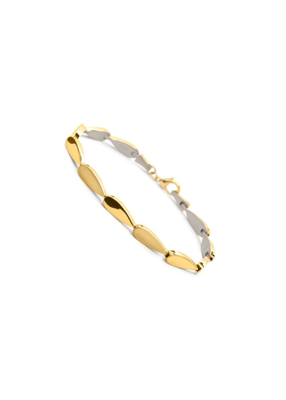 03052-03 Druppelvormige armband verguld titanium Boccia