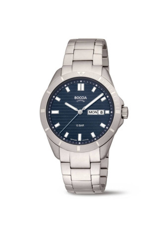 3685-02 Stevig herenhorloge titanium saffierglas 10 atm Boccia