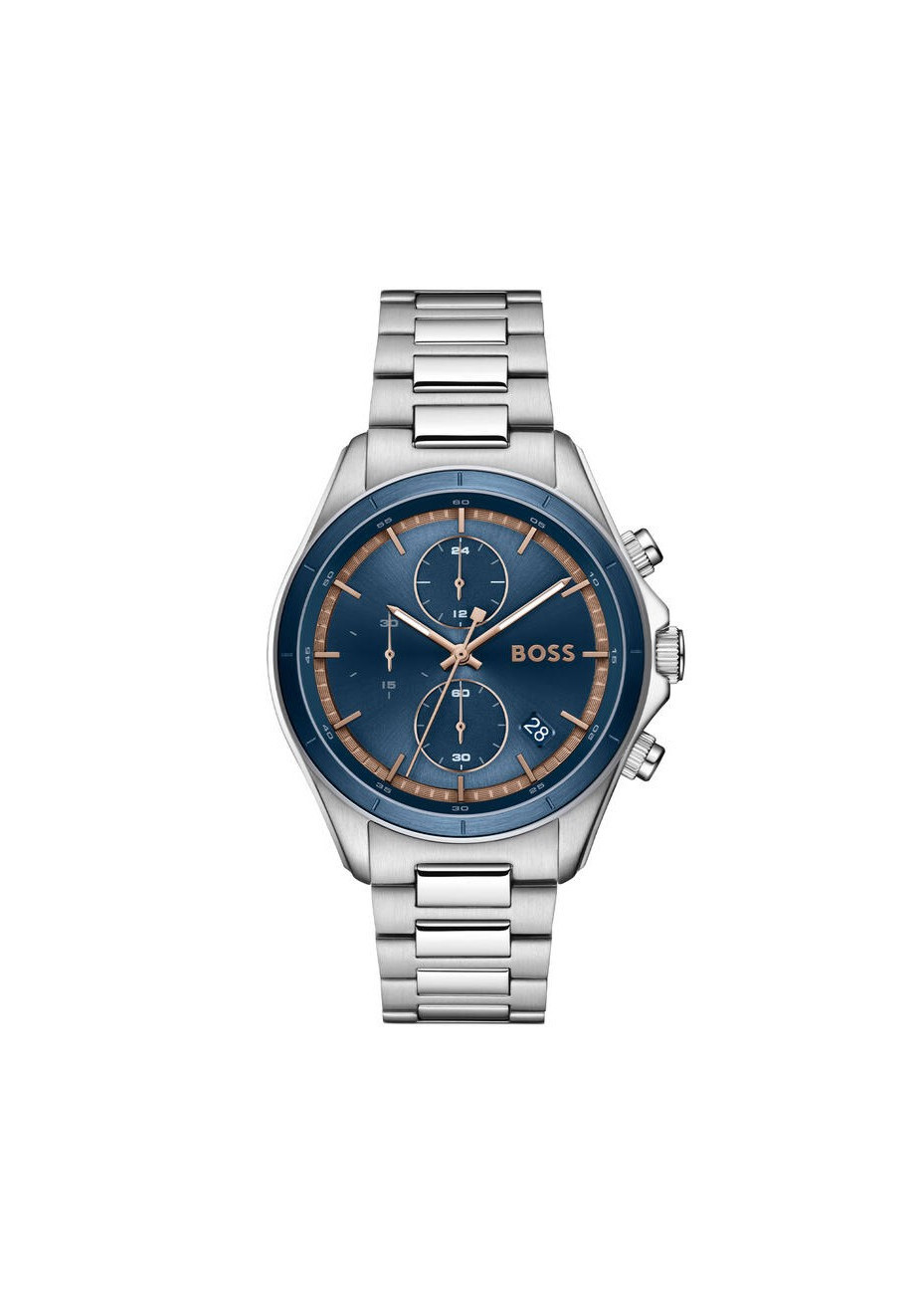 1514336 Boss herenhorloge Bosslatic 42 mm stalen band blauw 10 ATM
