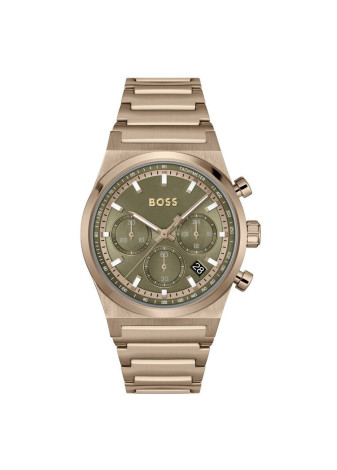 1514222 Boss herenhorloge Candor Chrono 41 mm stalen band brons 5 ATM