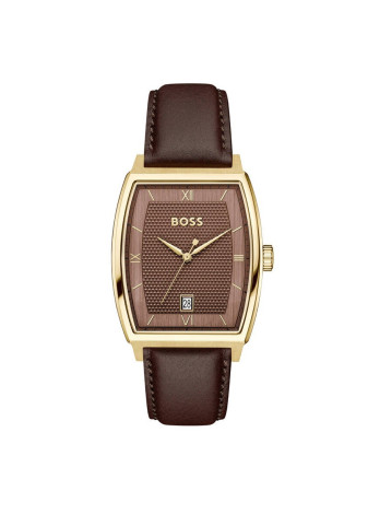 1514352 Boss herenhorloge Principle Ark 39 mm leren band bruin 3 ATM