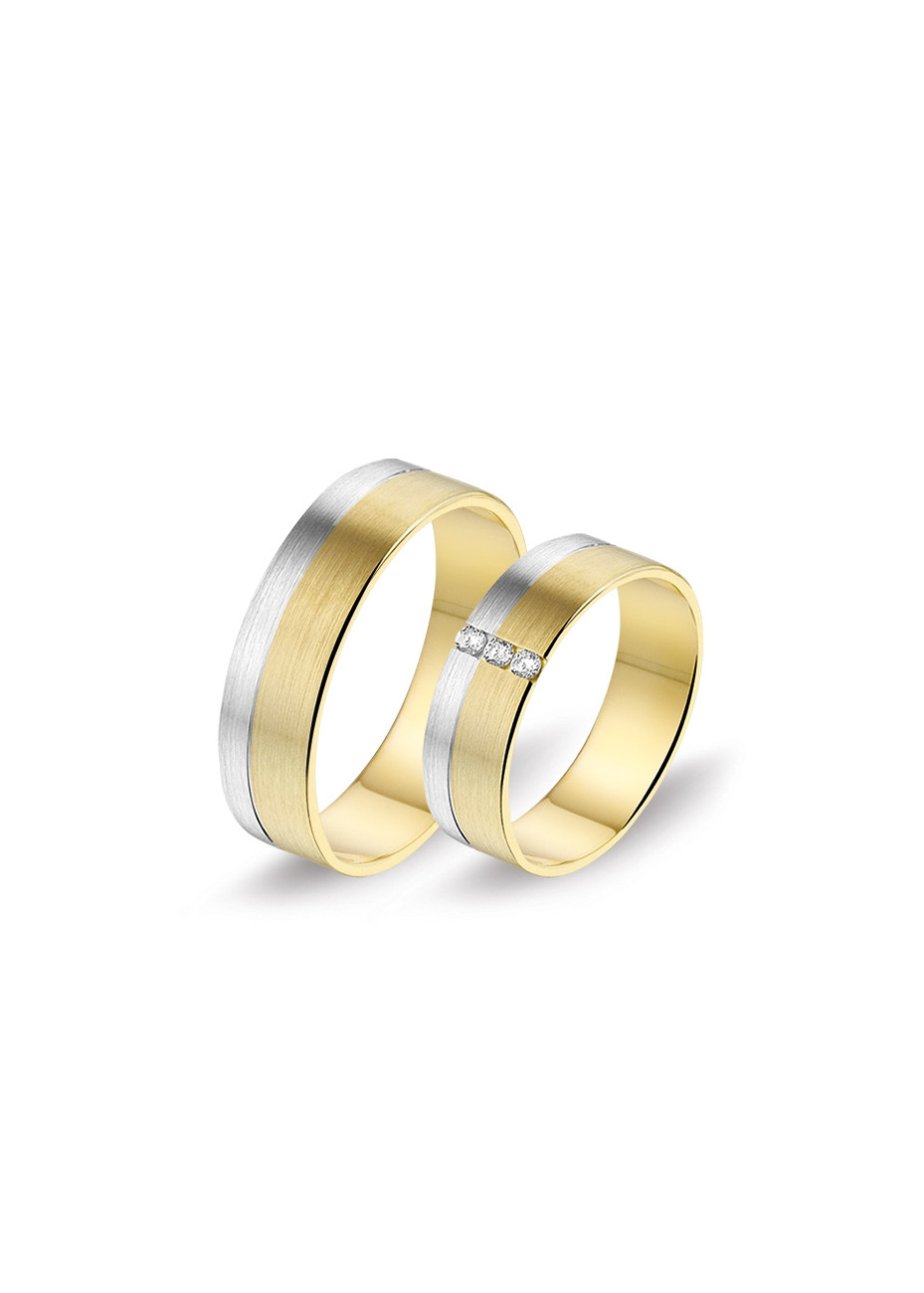 0622 Alliance trouwringen met 0,09 crt. briljant 6 mm