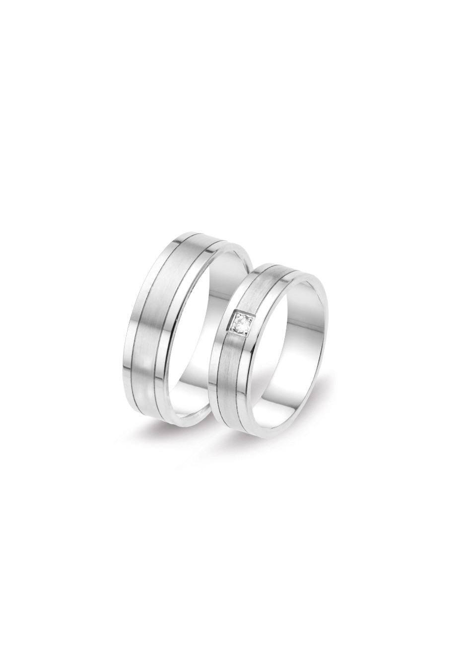 1213 Alliance trouwringen met 0,04 crt. briljant 5 mm