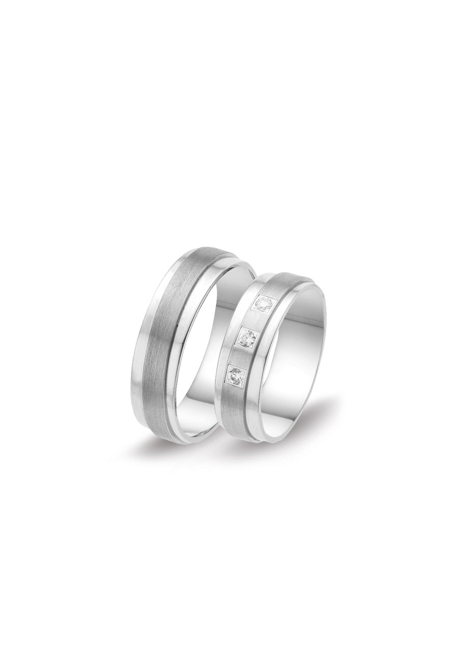 2883 Alliance trouwringen met 0,09 crt. briljant 6 mm